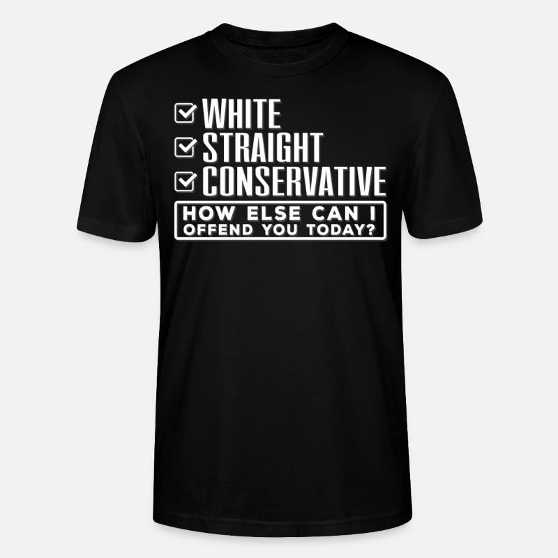 Does conservative know, insults you? - Stanley/Stella CRAFTER Unisex Organic T-Shirt - black