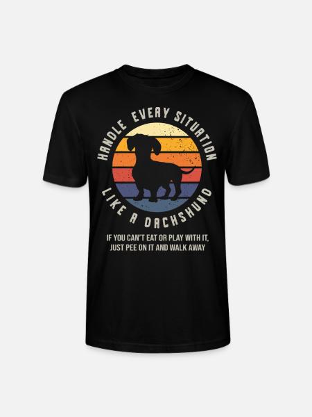 Dachshund, Weiner dog lover - Stanley/Stella CRAFTER Unisex Organic T-Shirt - black