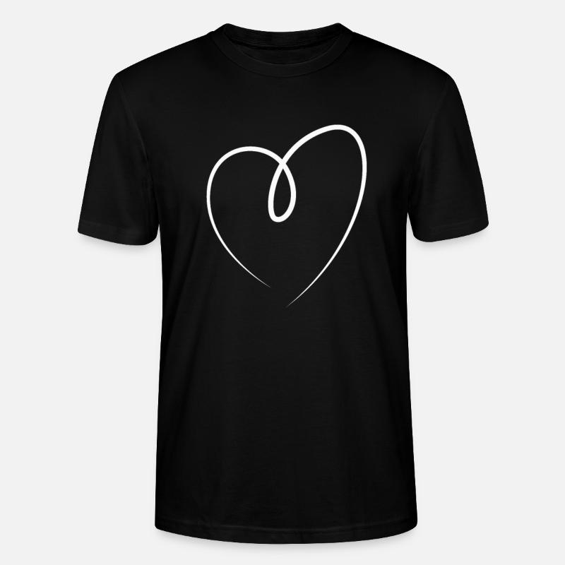 Weisses Herz Geschenkidee - Stanley/Stella Unisex Bio-T-Shirt CRAFTER - Schwarz