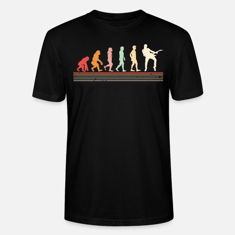 Gitarrenspieler Evolution, Gitarrist - Stanley/Stella Unisex Bio-T-Shirt CRAFTER - Schwarz