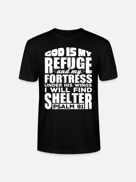 Psalm 91 Bible Verses Christian - Stanley/Stella CRAFTER Unisex Organic T-Shirt - black