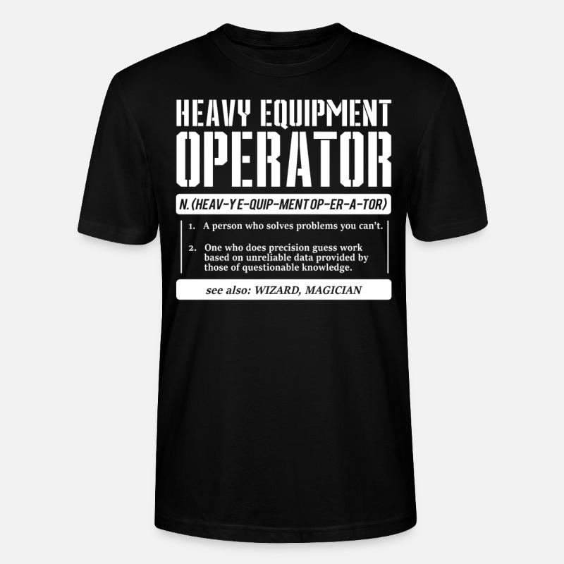 Baggerfahrer - Stanley/Stella Unisex Bio-T-Shirt CRAFTER - Schwarz