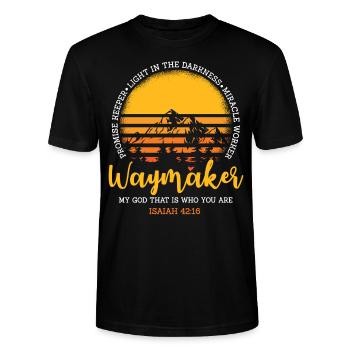 Waymaker Möge Gott Das Ist, Wer Du Bist - Stanley/Stella Unisex Bio-T-Shirt CRAFTER - Schwarz - Vorne - Alina (178cm) & Michal (187cm)