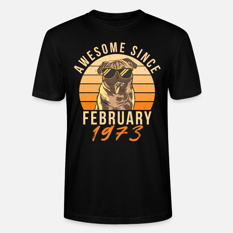 Février 1973 Retro - T-shirt bio CRAFTER Stanley Stella Unisexe - noir