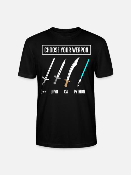 Python-Programmierung, Programmierer Python-Code - Stanley/Stella Unisex Bio-T-Shirt CRAFTER - Schwarz