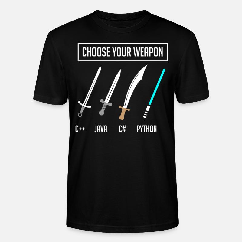 Python-Programmierung, Programmierer Python-Code - Stanley/Stella Unisex Bio-T-Shirt CRAFTER - Schwarz