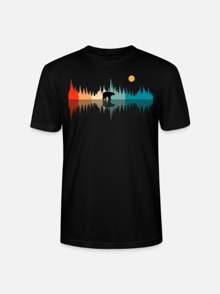Sound waves nature, audiophiles - Stanley/Stella CRAFTER Unisex Organic T-Shirt - black