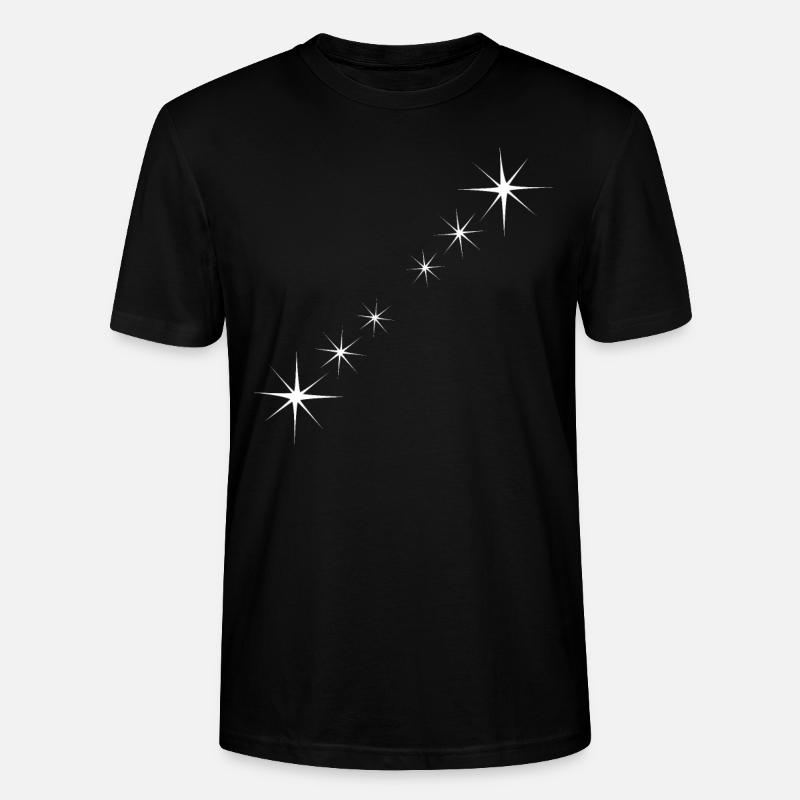 Sterne Weiss - Stanley/Stella Unisex Bio-T-Shirt CRAFTER - Schwarz