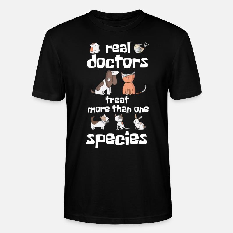 Tierarztmädchen, Tierarzt - Stanley/Stella Unisex Bio-T-Shirt CRAFTER - Schwarz