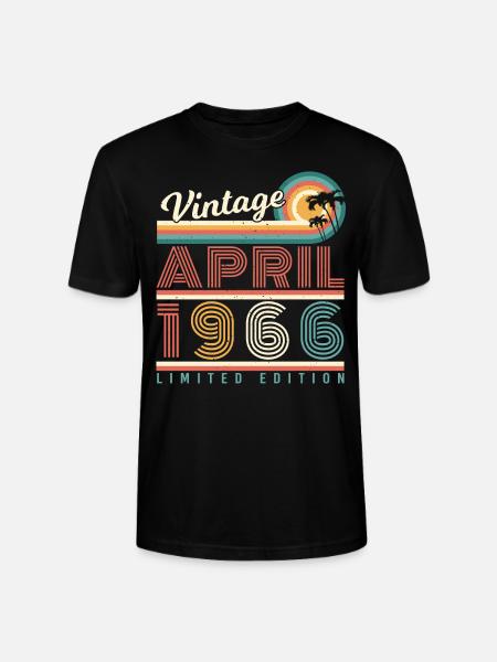 1966 April - Stanley/Stella CRAFTER Unisex Organic T-Shirt - black