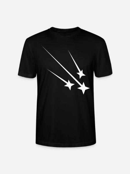 White shooting stars - Stanley/Stella CRAFTER Unisex Organic T-Shirt - black
