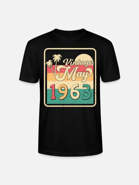 Millésime de mai 1963 - T-shirt bio CRAFTER Stanley Stella Unisexe - noir