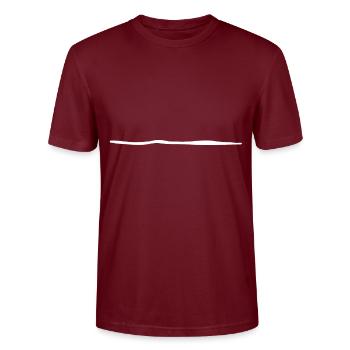 Weisse Linie - Stanley/Stella Unisex Bio-T-Shirt CRAFTER - Burgunderrot - Vorne - Alina (178cm) & Michal (187cm)