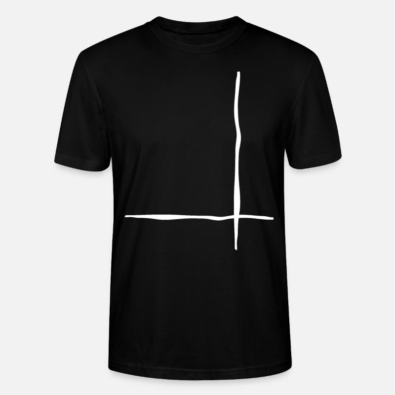 Lignes blanches Ondulées - T-shirt bio CRAFTER Stanley Stella Unisexe - noir