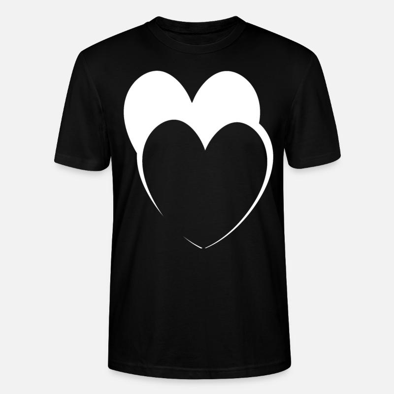 Herzen Weiss Geschenkidee - Stanley/Stella Unisex Bio-T-Shirt CRAFTER - Schwarz