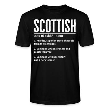 Schottisch, Schottisches Erbe, Schottland - Stanley/Stella Unisex Bio-T-Shirt CRAFTER - Schwarz - Vorne - Alina (178cm) & Michal (187cm)