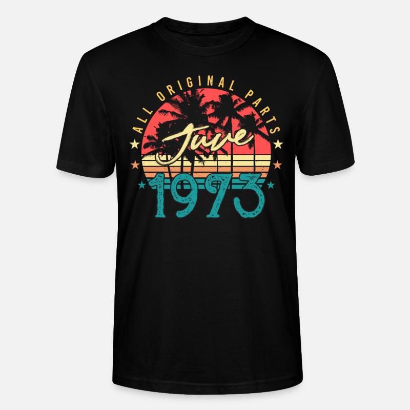 1973 Juni Retro - Stanley/Stella Unisex Bio-T-Shirt CRAFTER - Schwarz