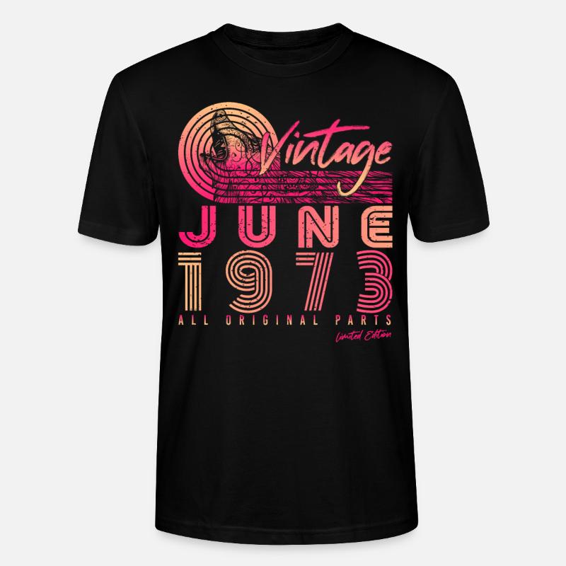 Juni 1973 Original - Stanley/Stella Unisex Bio-T-Shirt CRAFTER - Schwarz