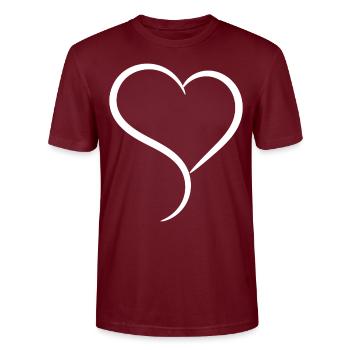 Noble Cœur Blanc - T-shirt bio CRAFTER Stanley Stella Unisexe - bordeaux - Devant - Alina (178cm) & Michal (187cm)