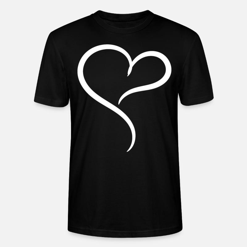 Edles Herz Weiss - Stanley/Stella Unisex Bio-T-Shirt CRAFTER - Schwarz