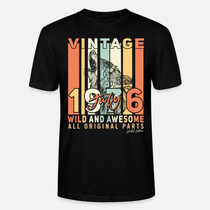 Alles Original Juli 1976 - Stanley/Stella Unisex Bio-T-Shirt CRAFTER - Schwarz