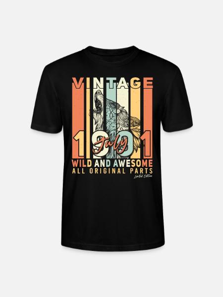 July 1991 Gift idea - Stanley/Stella CRAFTER Unisex Organic T-Shirt - black