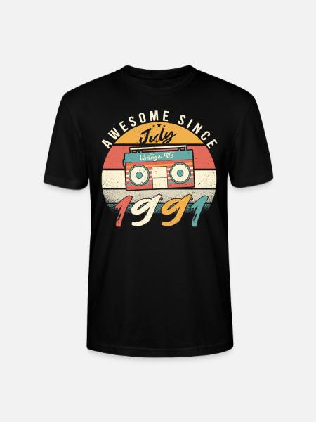 Legendary July 1991 - Stanley/Stella CRAFTER Unisex Organic T-Shirt - black