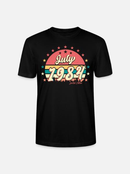 1984 Juli Beste Geschenkidee - Stanley/Stella Unisex Bio-T-Shirt CRAFTER - Schwarz