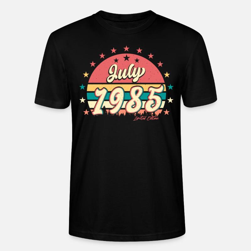 1985 Juli Beste Geschenkidee - Stanley/Stella Unisex Bio-T-Shirt CRAFTER - Schwarz