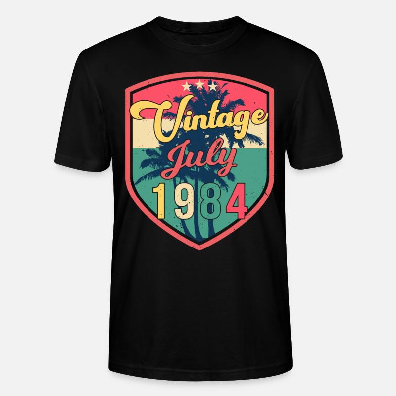1984 Juli Beste Geschenkidee - Stanley/Stella Unisex Bio-T-Shirt CRAFTER - Schwarz