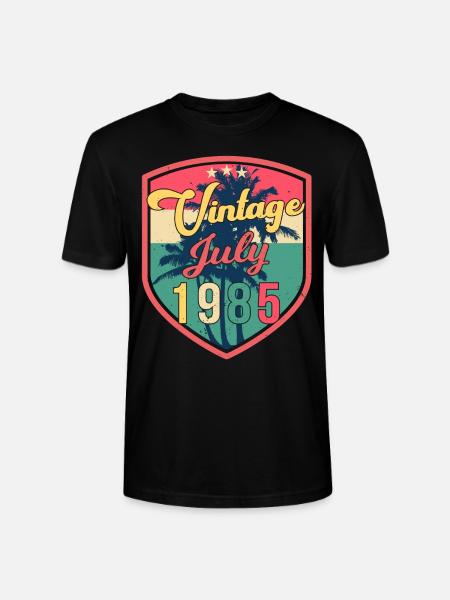 1985 Juli Beste Geschenkidee - Stanley/Stella Unisex Bio-T-Shirt CRAFTER - Schwarz