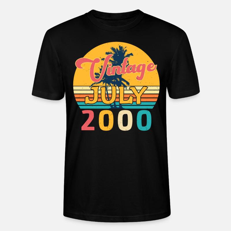 Année de construction Juillet 2000 - T-shirt bio CRAFTER Stanley Stella Unisexe - noir