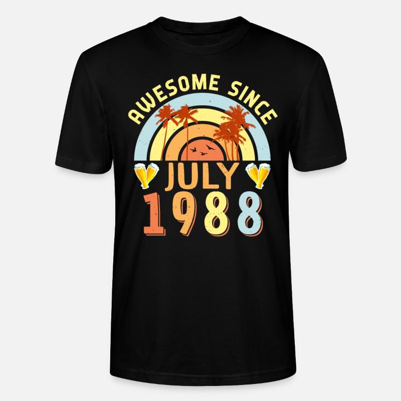 Juli 1988 Geschenkidee - Stanley/Stella Unisex Bio-T-Shirt CRAFTER - Schwarz