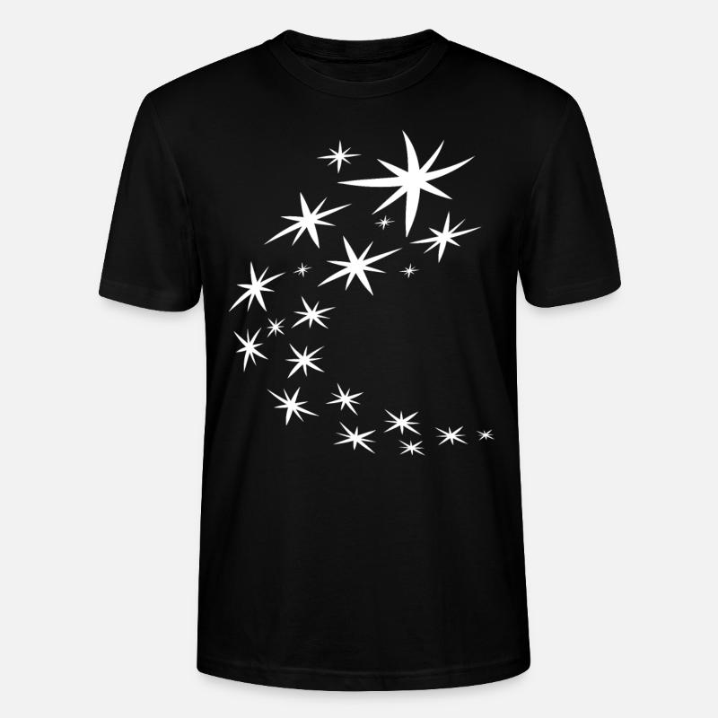 Weisses Sternenbogen Design - Stanley/Stella Unisex Bio-T-Shirt CRAFTER - Schwarz