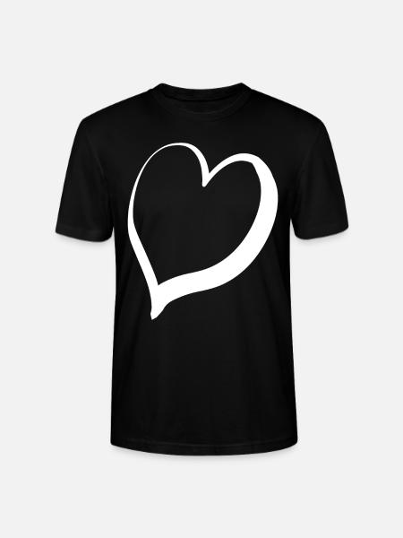 Great White Heart - Stanley/Stella CRAFTER Unisex Organic T-Shirt - black