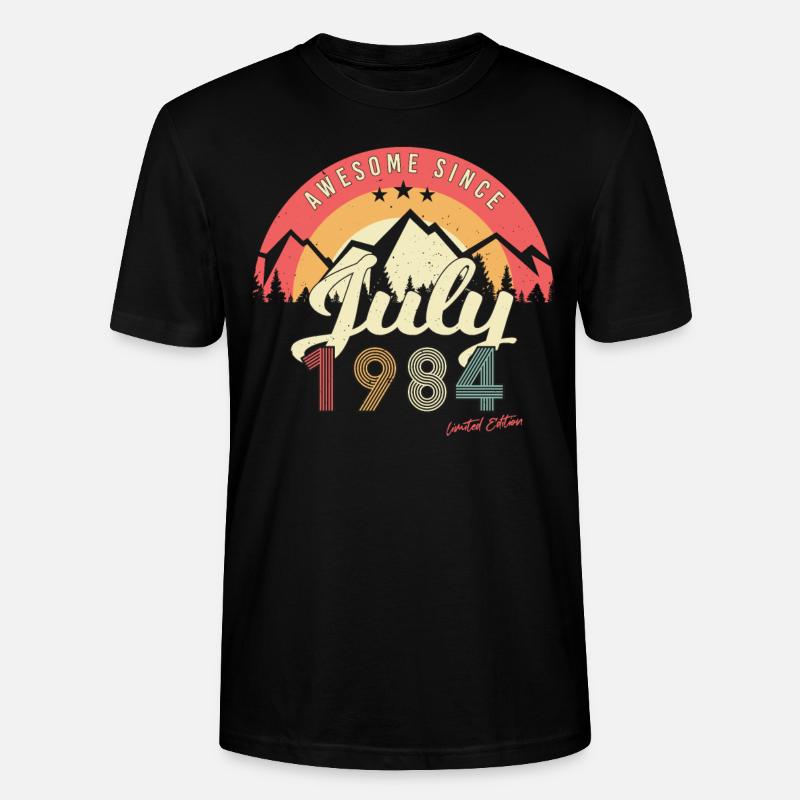 Juli 1984 Geschenkidee - Stanley/Stella Unisex Bio-T-Shirt CRAFTER - Schwarz