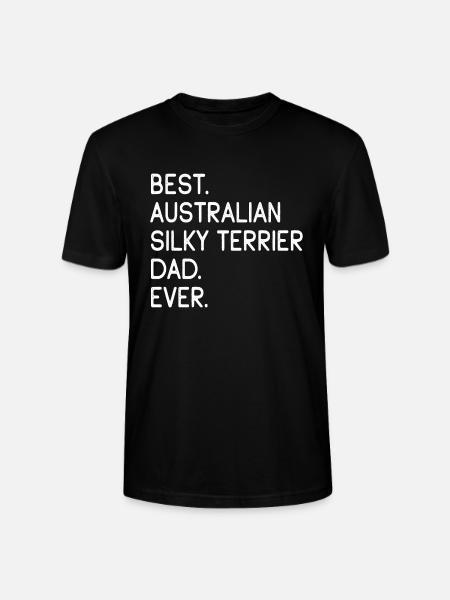 Australian Silky Terrier Dad - Stanley/Stella CRAFTER Unisex Organic T-Shirt - black