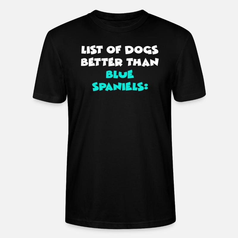 Épagneuls bleus - T-shirt bio CRAFTER Stanley Stella Unisexe - noir