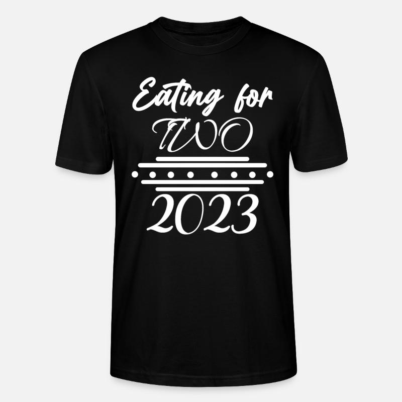 Jumelles Grossesse Enceinte 2023 - T-shirt bio CRAFTER Stanley Stella Unisexe - noir