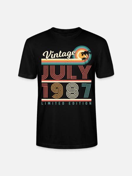 Baujahr Juli 1987 - Stanley/Stella Unisex Bio-T-Shirt CRAFTER - Schwarz