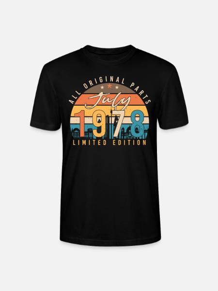 Year of construction 1978 July - Stanley/Stella CRAFTER Unisex Organic T-Shirt - black
