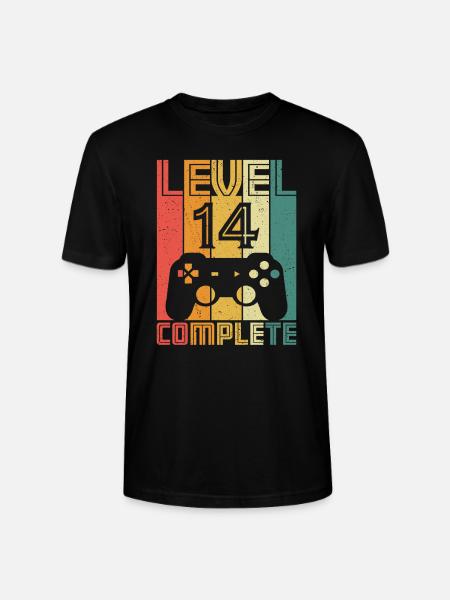 14-års fødselsdag Gamer Niveau 14 Komplet 14 år - Stanley Stella CRAFTER unisex økologisk-T-shirt - sort