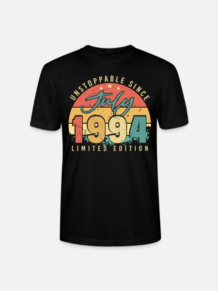 1994 Juli Geschenkidee - Stanley/Stella Unisex Bio-T-Shirt CRAFTER - Schwarz