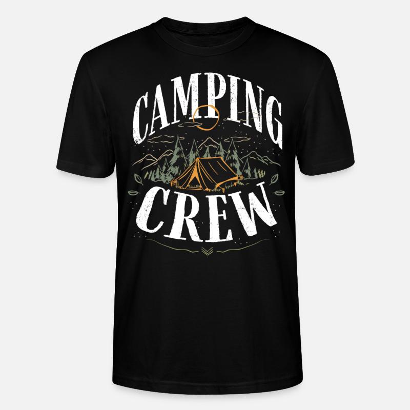 Camping -Crew, Camping, Draußen - Stanley/Stella Unisex Bio-T-Shirt CRAFTER - Schwarz