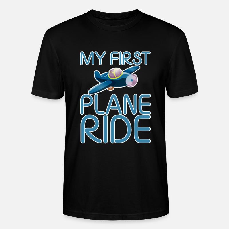 My First Plane Ride 29 - Stanley/Stella Unisex Bio-T-Shirt CRAFTER - Schwarz