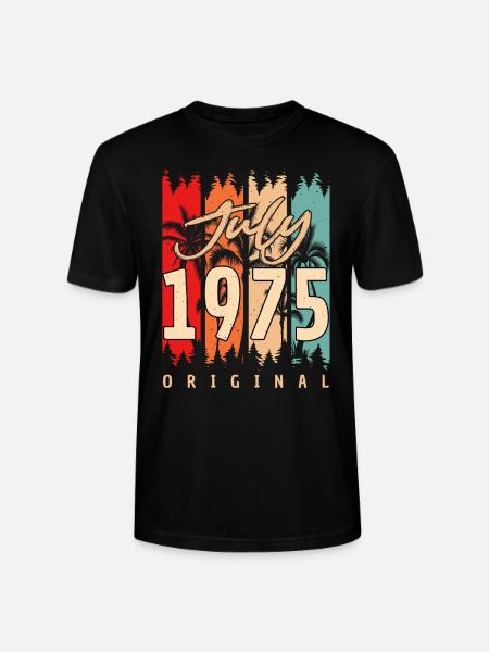 1975 Juillet Original - T-shirt bio CRAFTER Stanley Stella Unisexe - noir
