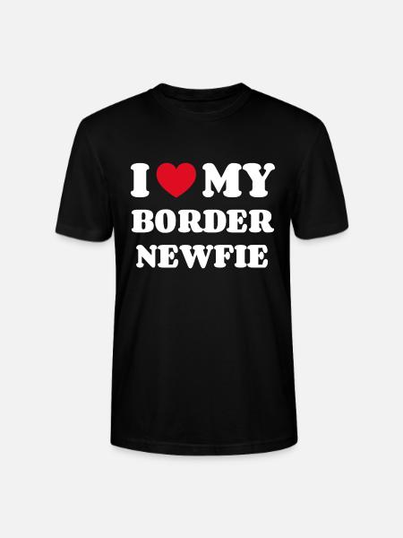 J’aime ma frontière Newfie - T-shirt bio CRAFTER Stanley Stella Unisexe - noir