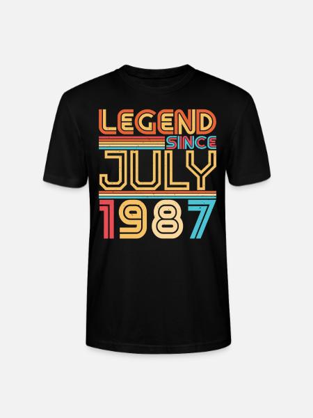 Juli 1987 Geschenkidee - Stanley/Stella Unisex Bio-T-Shirt CRAFTER - Schwarz