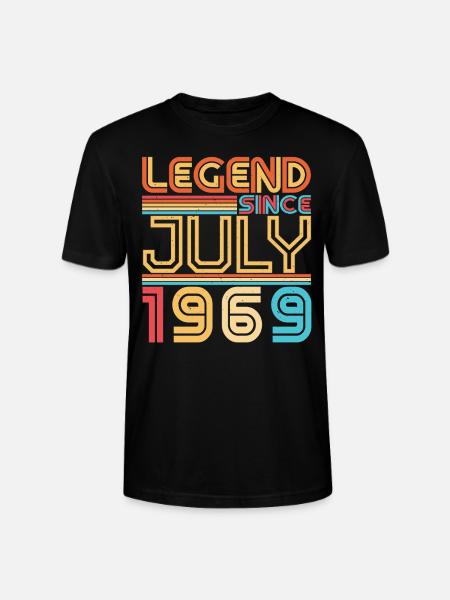 Juillet 1969 Millésime - T-shirt bio CRAFTER Stanley Stella Unisexe - noir