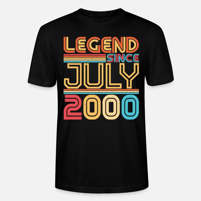 Geburtsmonat Juli 2000 - Stanley/Stella Unisex Bio-T-Shirt CRAFTER - Schwarz